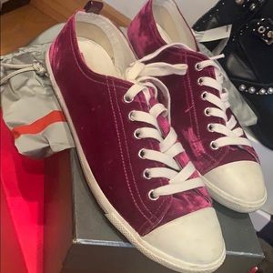 Velvet Prada Sneakers with Original Box/dust bag